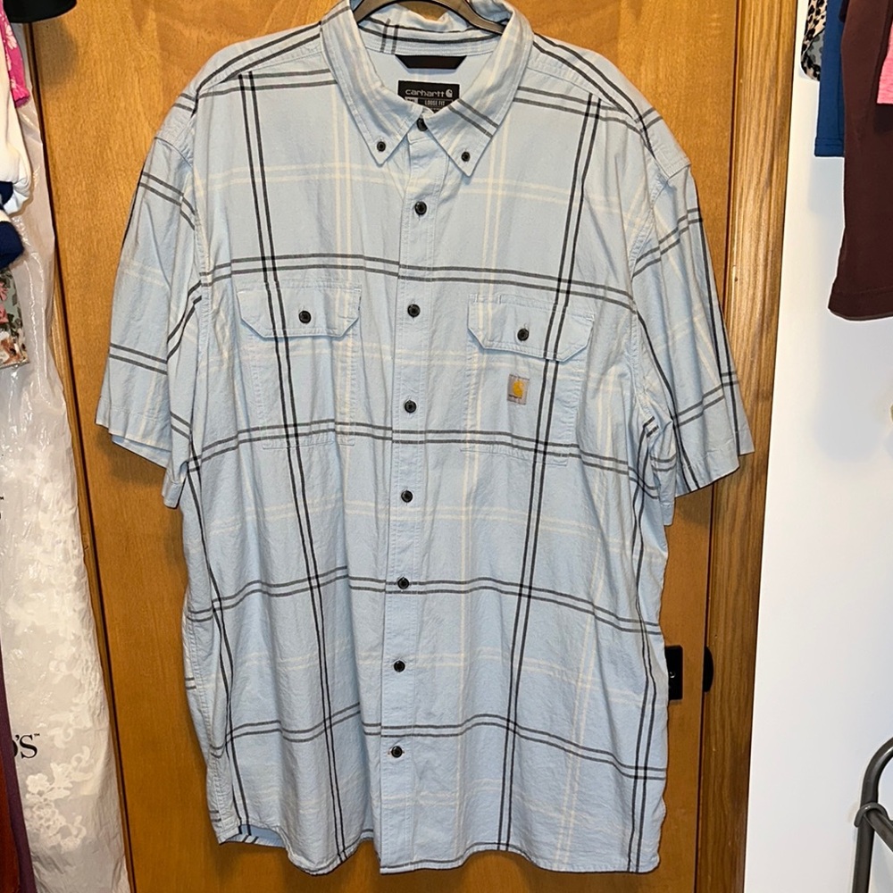 NWOT Carhartt Blue Casual Button Down Shirt